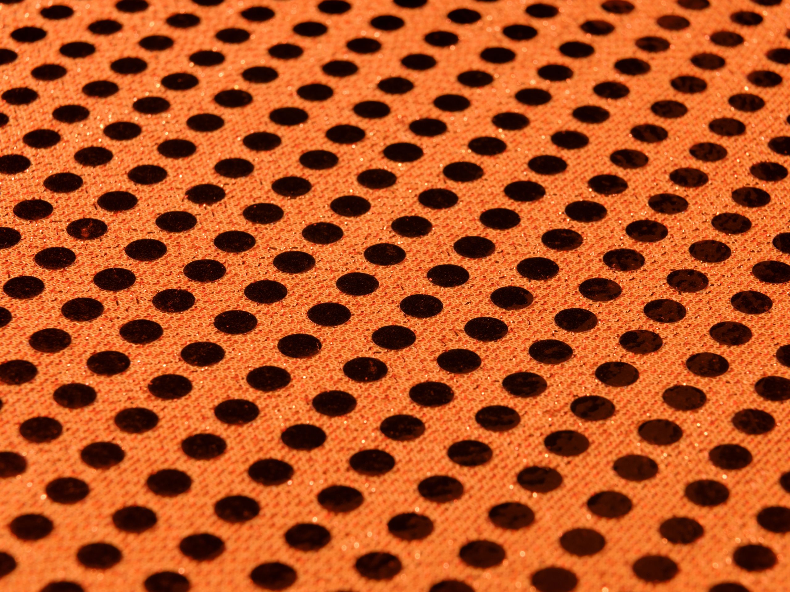 Gros plan sur un tissu à motif polka dots