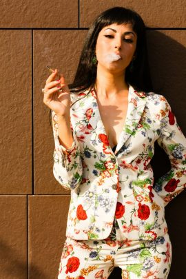 Blazer imprime fleuri, tendance mode automne