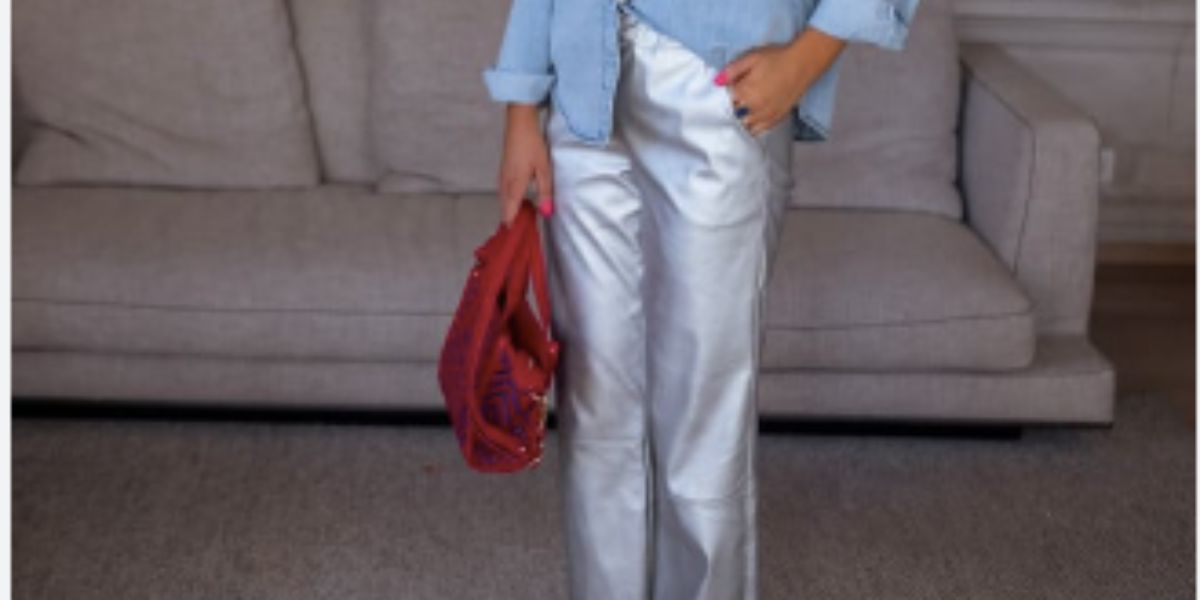 Pantalon argenté