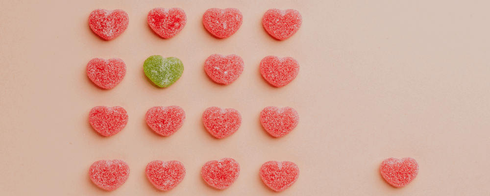 bonbon en forme de coeur