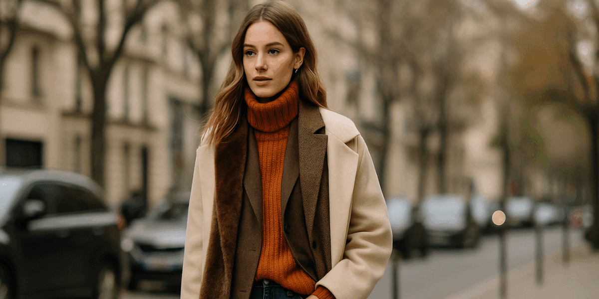 Layering femme automne-hiver 2025/2026 : couleurs tendance, volumes et textures à adopter