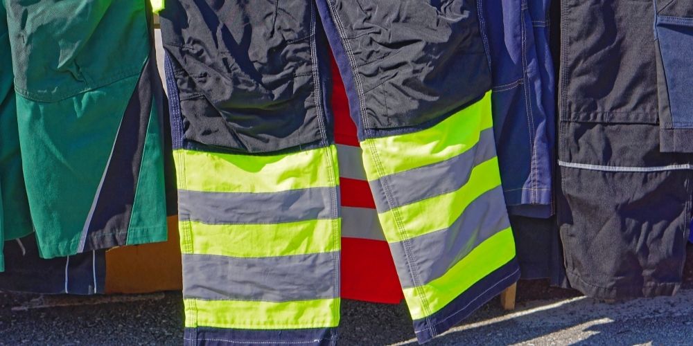 pantalon de travail noir jaune