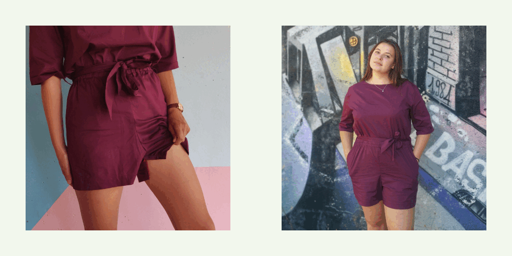 Ludis Combishort Femme Bordeaux 