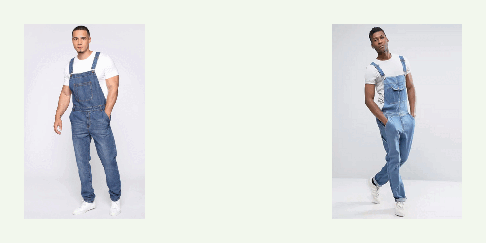 Combinaison Salopette Jean T-Shirt Blanc