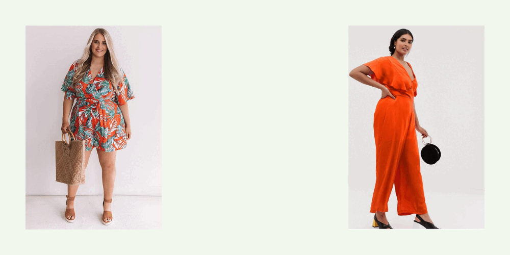 Combishort à Fleurs et Combinaison Orange
